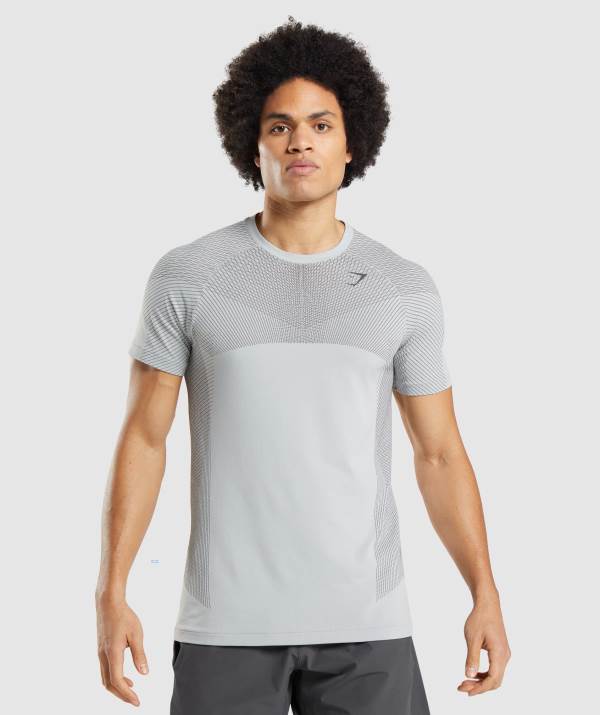 Panske Tricka Gymshark Apex Seamless Svetlo Siva Čierne / Siva | QU4031965